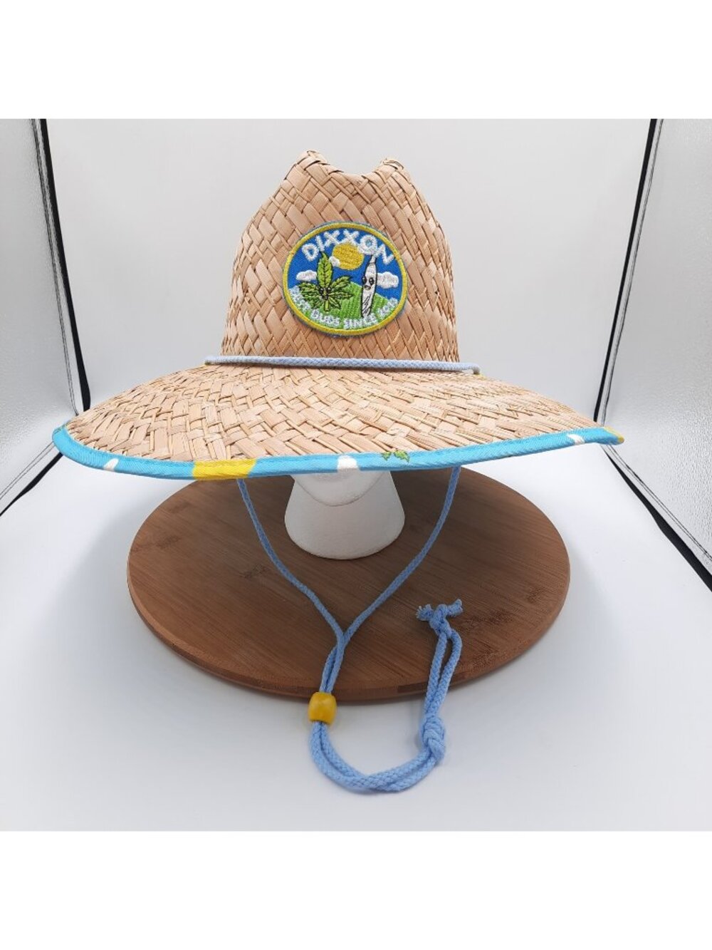 Dixxon Flannel Co Wide Brim Straw Sun Hat "Best Buds" 420 Cannabis Weed Joint